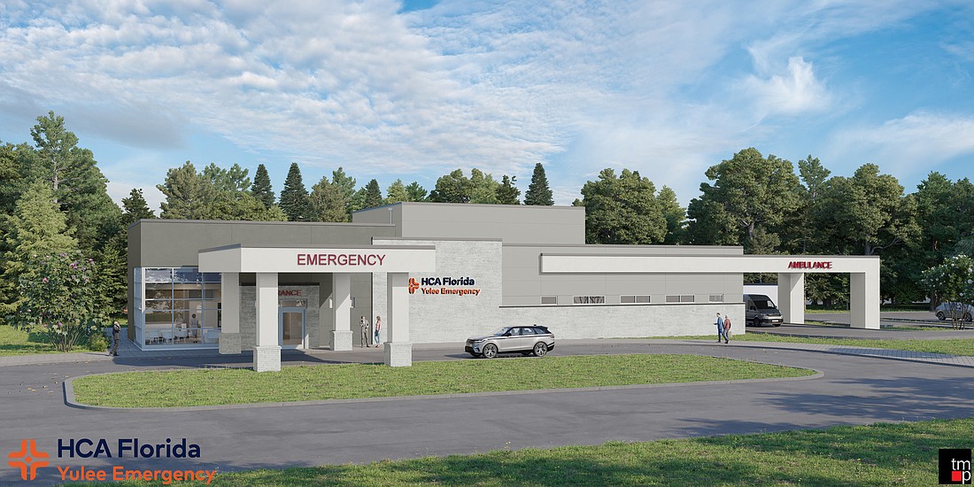 HCA Florida Yulee Emergency will be an 11,000 square-foot emergency center with 10 exam rooms. It is expected to open in the first quarter of 2025.