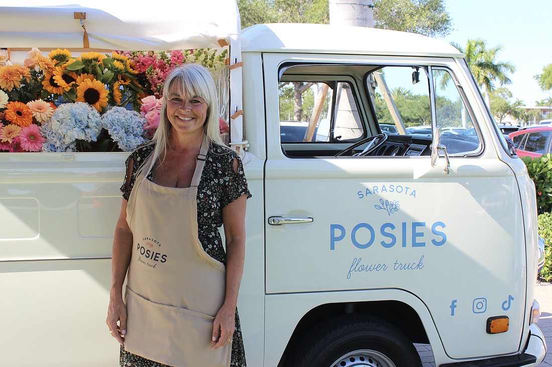 Julie Peters hosts her first pop-up event at The Green at University Town Center on April 13.