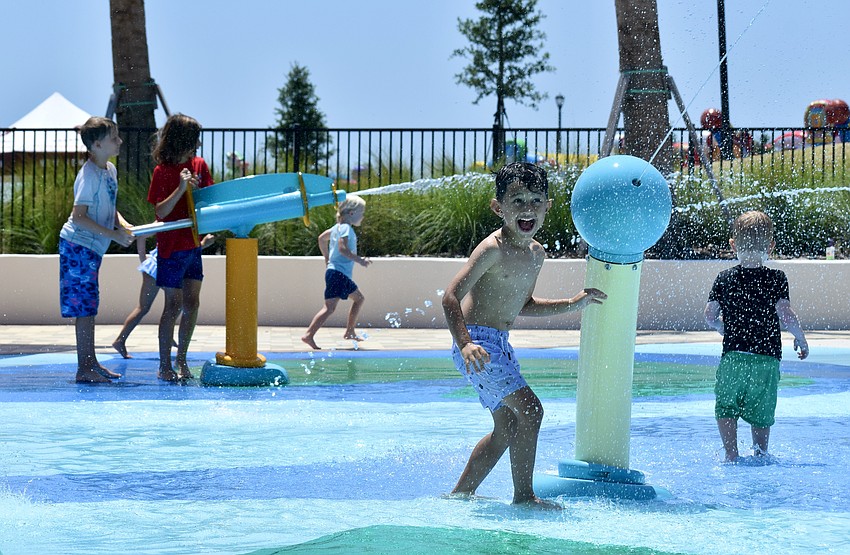 Easton Cruz, 6, is visiting from Fort Lauderdale.