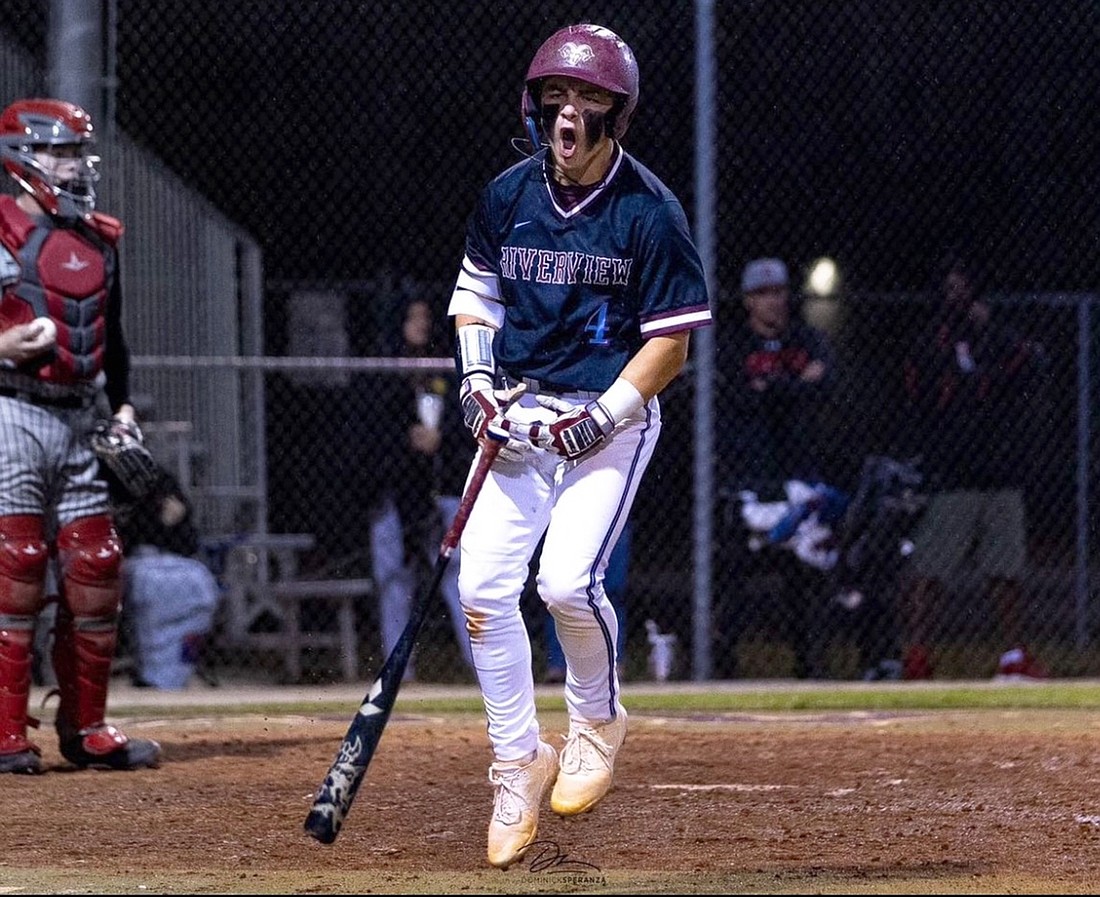 Riverview High baseball sophomore Caiden Cabral.