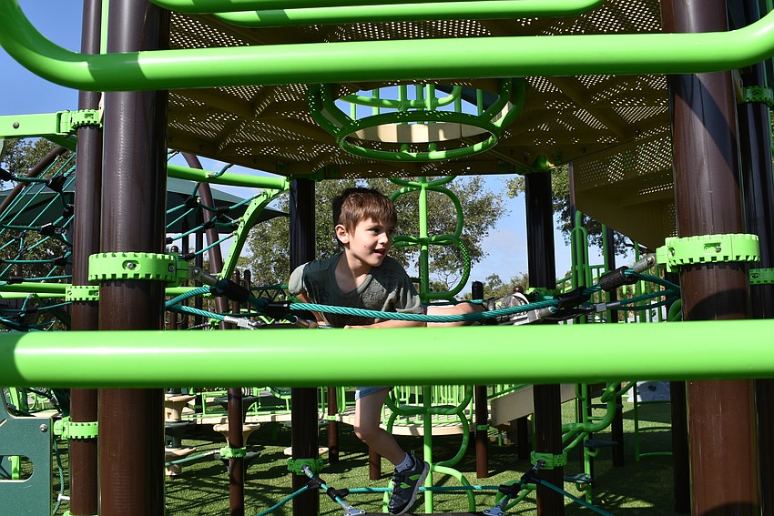 Parish resident Jace Vestal, 4, has been waiting for the playground to open.