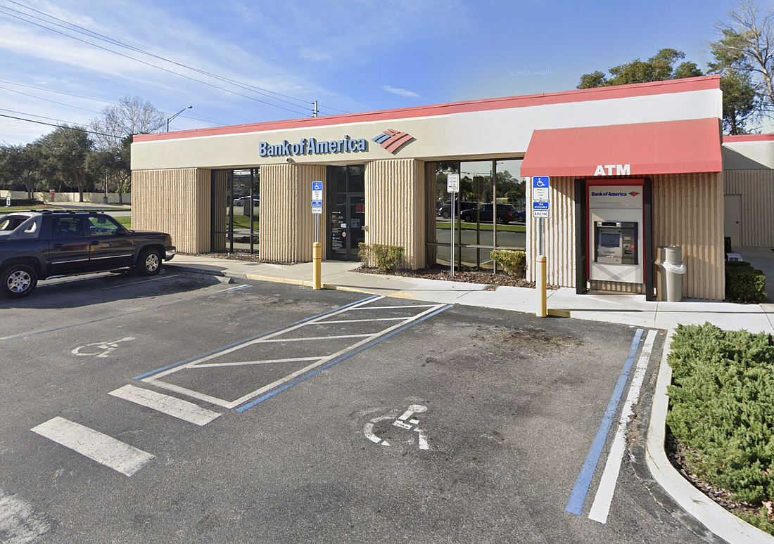 The Bank of America building on Nova Road in Ormond Beach. Image from Google Maps