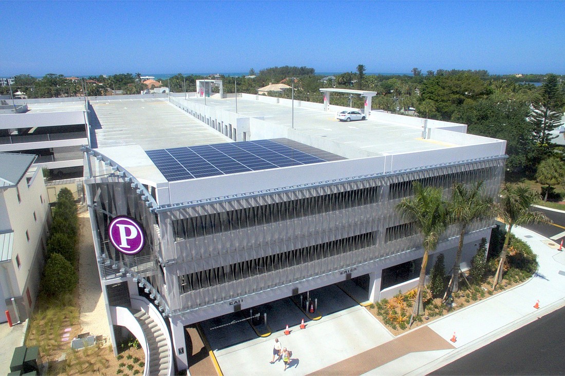 The St. Armands Garage, one of four city-owned parking garages, opened in April 2019.