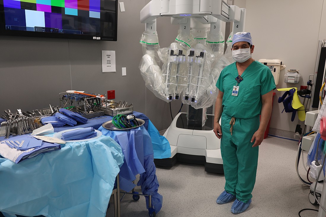 Dr. Patrick Mangonon recently performed the first ever thoracic robotic surgery at AdventHealth Palm Coast Parkway. Courtesy photo