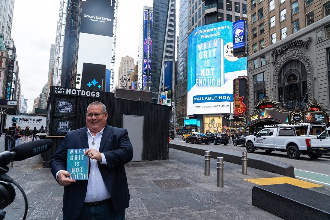 Dean Guida in New York City earlier this year for the release of his book. “When Grit is Not Enough: An Entrepreneur's Playbook for Taking Your Business to the Next Level.”