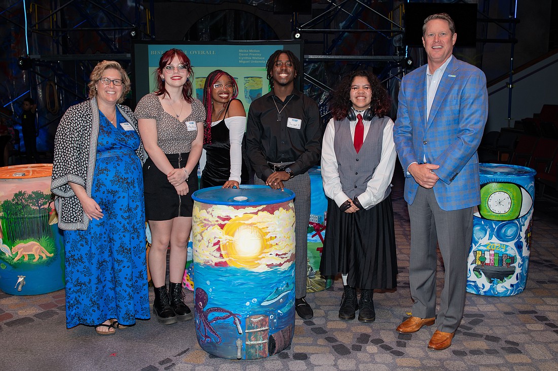 Four students from Dr. Phillips High School received the Best Barrel Overall award.
