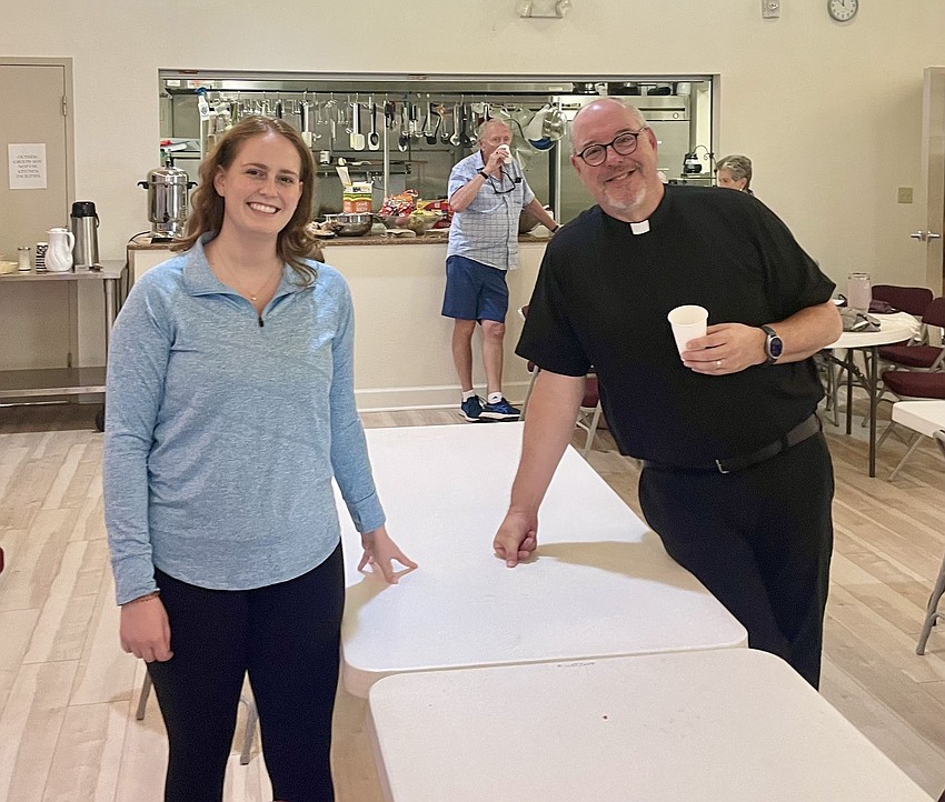 Nina Moroney and Rev. Ken Blyth