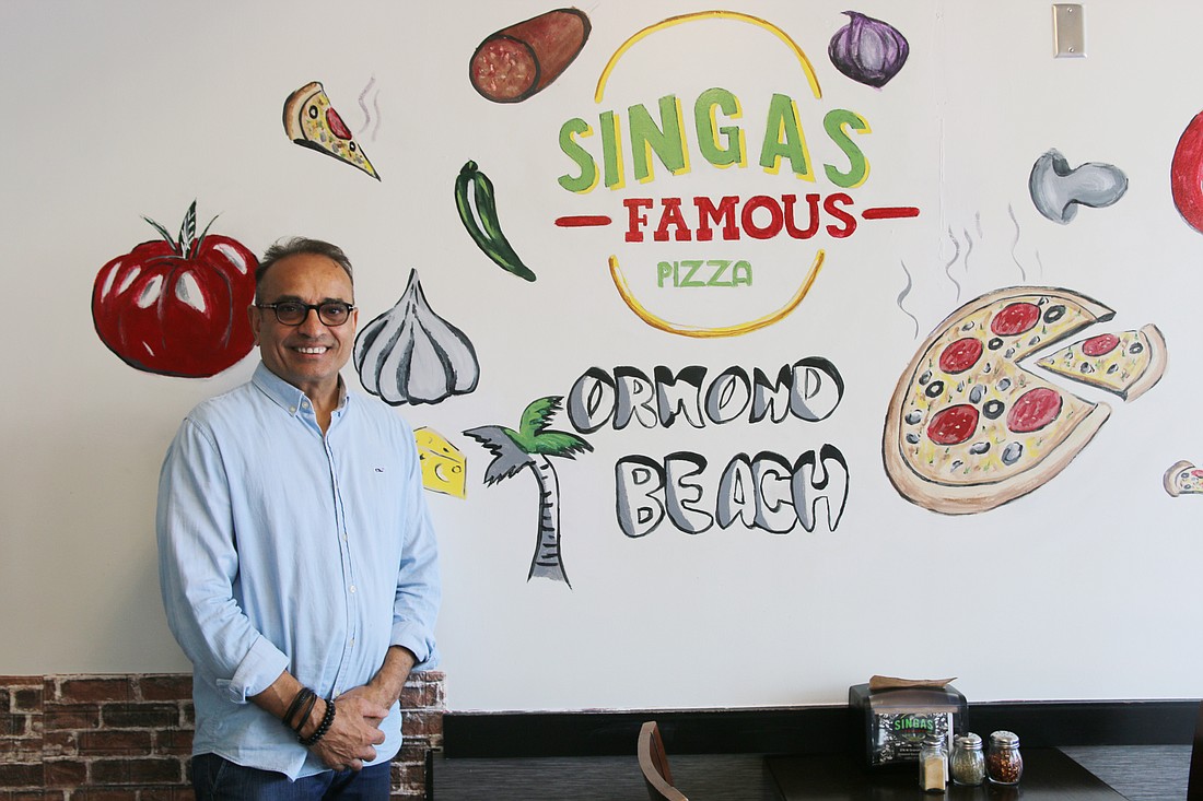 Naresh Patel opened a Singas Famous Pizza location in Ormond Beach in March. Photo by Jarleene Almenas