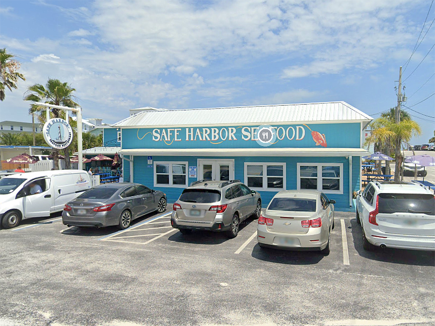 The closed Safe Harbor Seafood building at 6896 A1A S. in Crescent Beach.