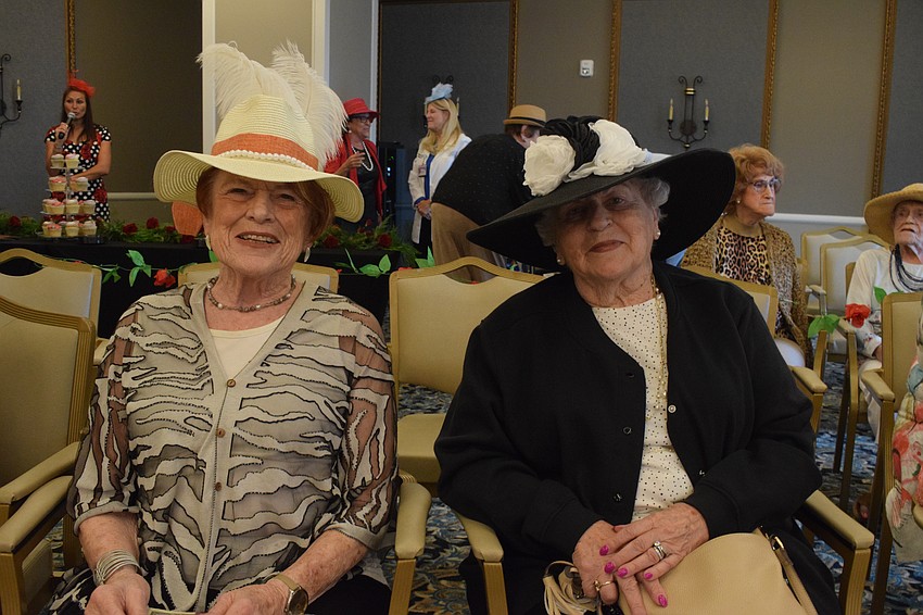 Grand Living at Lakewood Ranch's Marilyn Lowry and Edna Smith look forward to seeing if their horses win. 