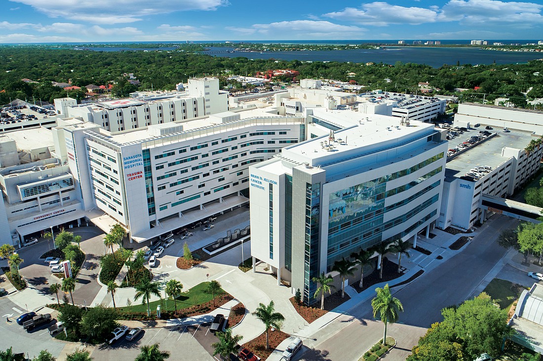 The Sarasota campus of Sarasota Memorial Hospital in 2021.