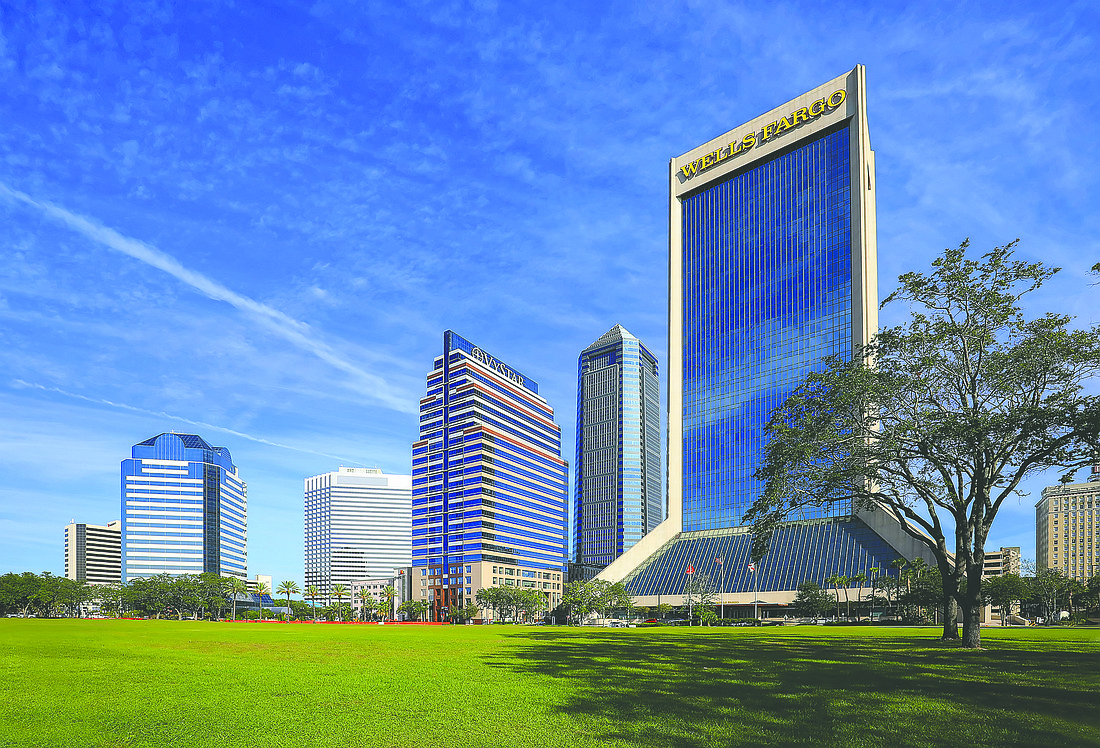 In a deed-in-lieu of foreclosure, new owners took control of Wells Fargo Center in Downtown Jacksonville. The tower and a nine-level parking garage were conveyed to Argentic Investment Management LLC of New York City for $41.715 million. Argentic also acquired another parking garage at 21 E. Bay St. for $4.64 million.