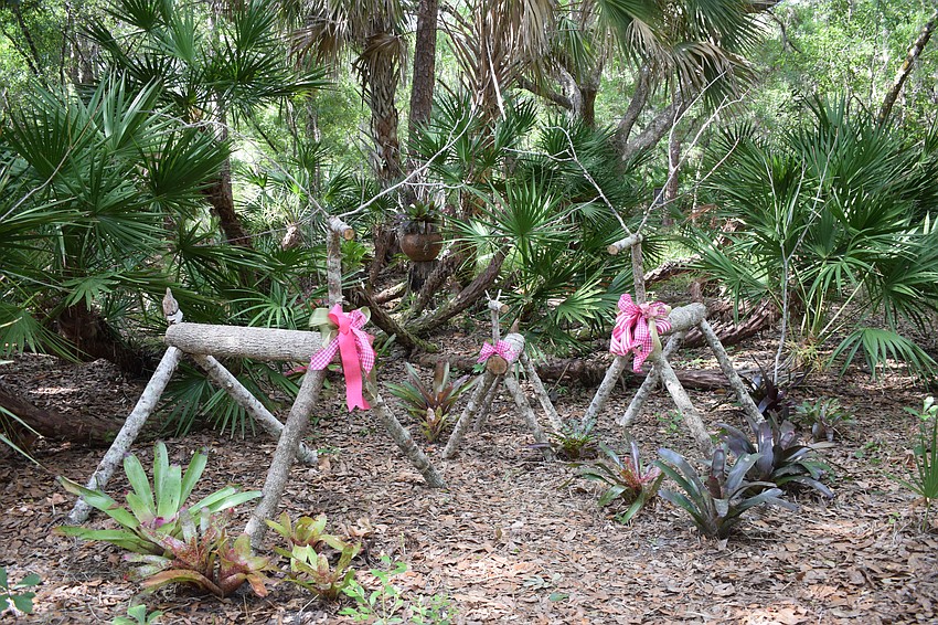 Walking down the Peaceful Path, you can see deer.