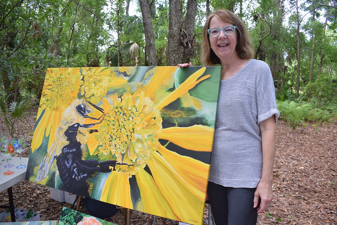 Mill Creek's Debbie Snow's loves painting bees because Debbie means "little bee" in Hebrew.