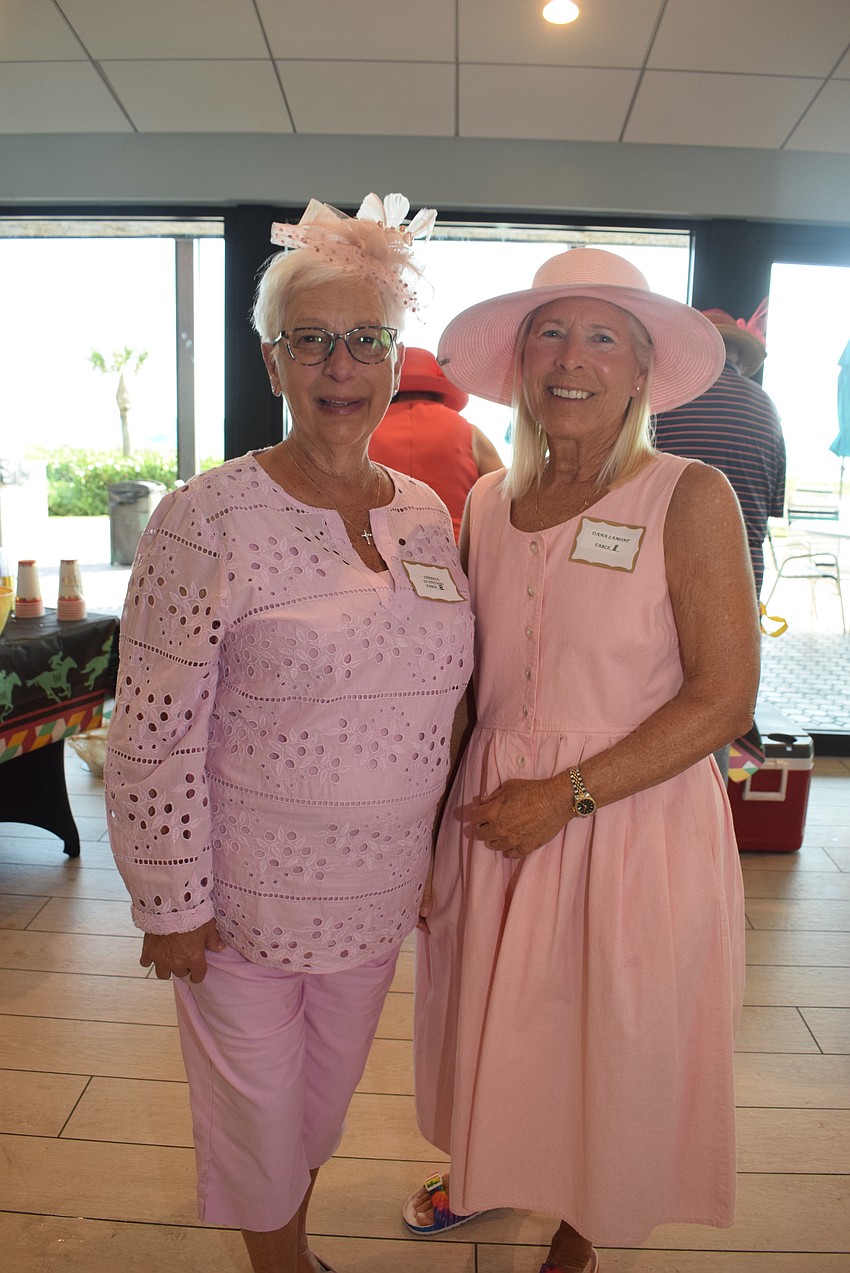 Theresa Di Stefano and Dana Lamont at the Seaplace Kentucky Derby Party