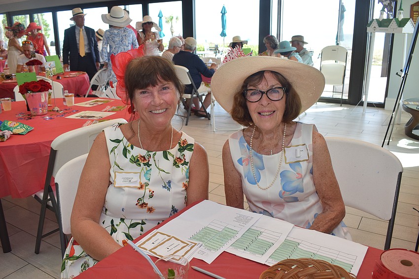 Catherine Costello and Peggy Jelinek at the Seaplace Kentucky Derby Party