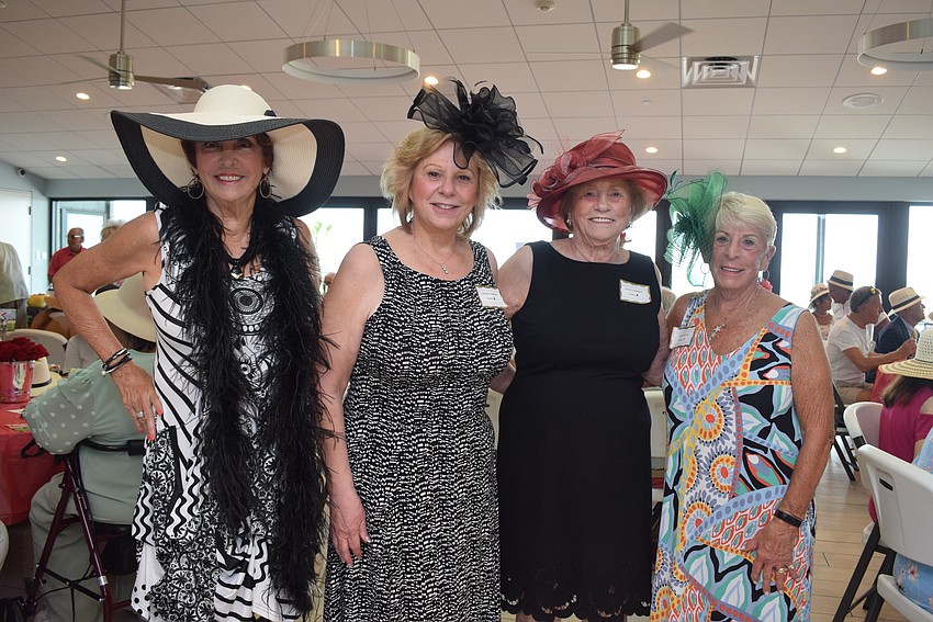 Sandy Endres, Cheryl Carrier, Joan Carrier and June Hessel at the Seaplace Kentucky Derby party.
