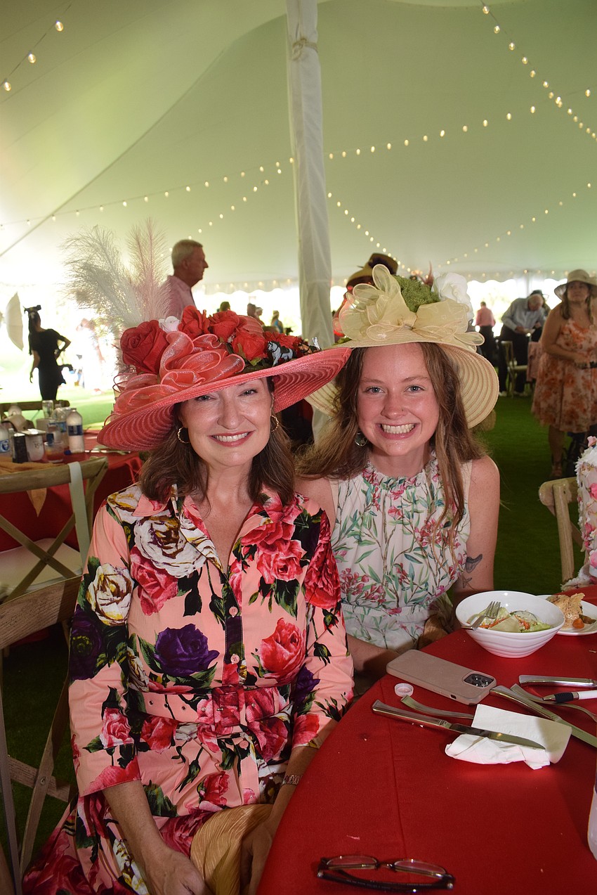 Karen Pagano and Brooke Bayo at the Longboat Key Club Kentucky Derby party.