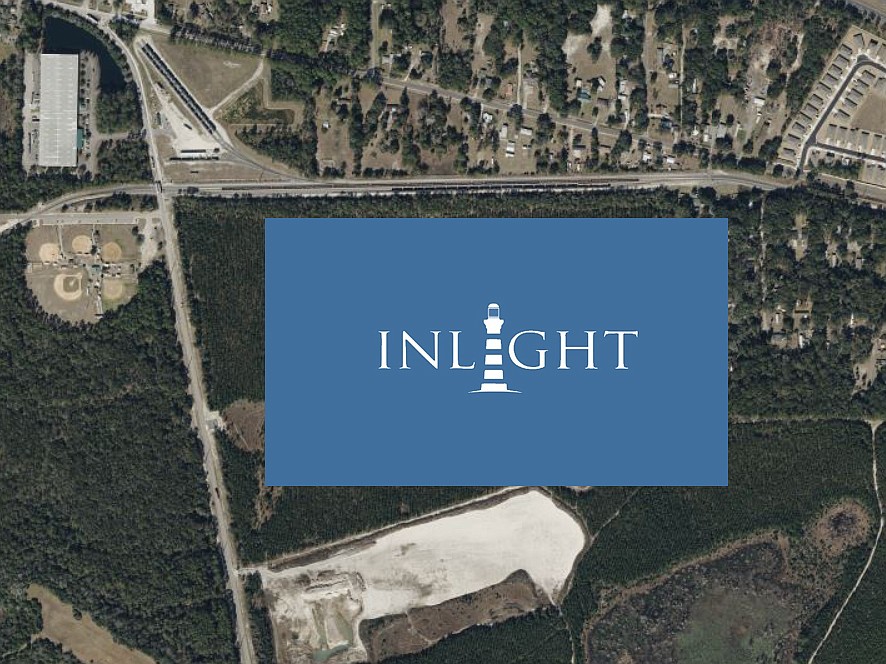 The InLight site is east of Eastport Road where Kraft Road connects from the west. It is east of the San Mateo Little League fields.