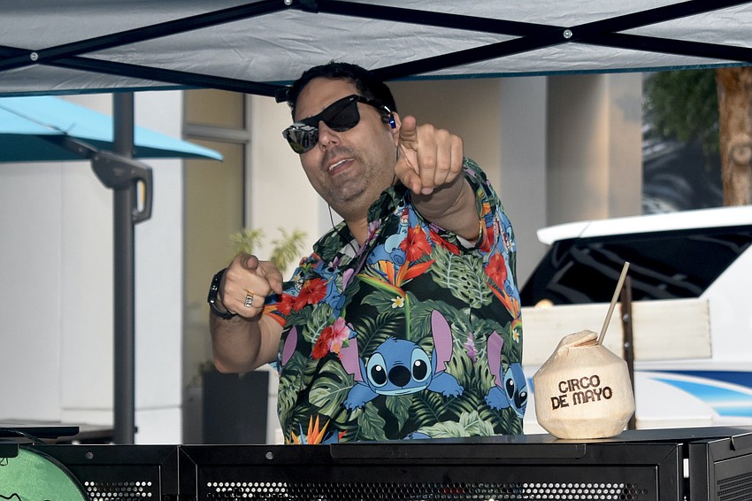 DJ Daft Gomix (Abe Gomez) provides the atmosphere at Circo.