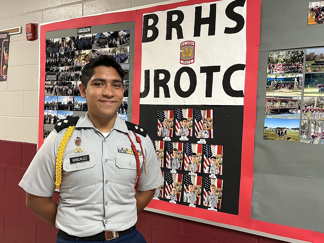 Jeremiah Gonzalez, a senior at Braden River High School, went from a shy, quiet freshman in Junior Reserve Officers' Training Corps to serving as the program's battalion commander this year.