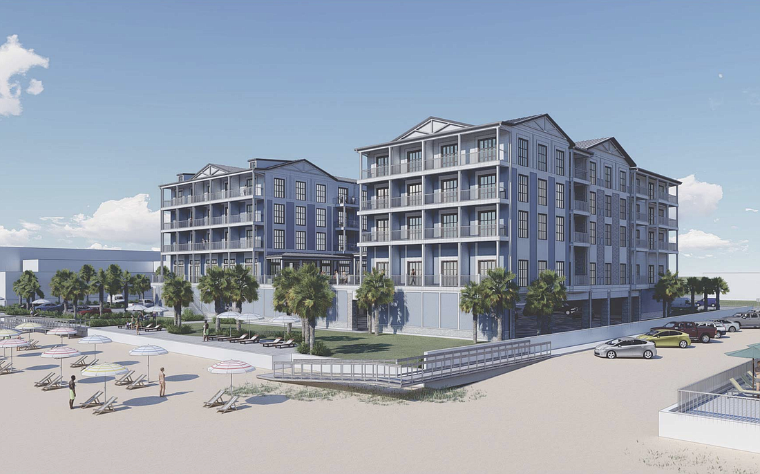 A rendering by Studio Z Architecture showing the proposed walkover and sidewalk for the Seminole Avenue beach approach. Courtesy of the city of Ormond Beach