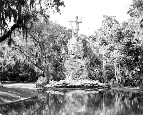 The Chief Tomokie statue was created in 1955 by American sculptor Frederick Dana Marsh. This is what it looked like in April 1957. Photo courtesy of State Archives of Florida/Jim Stokes
