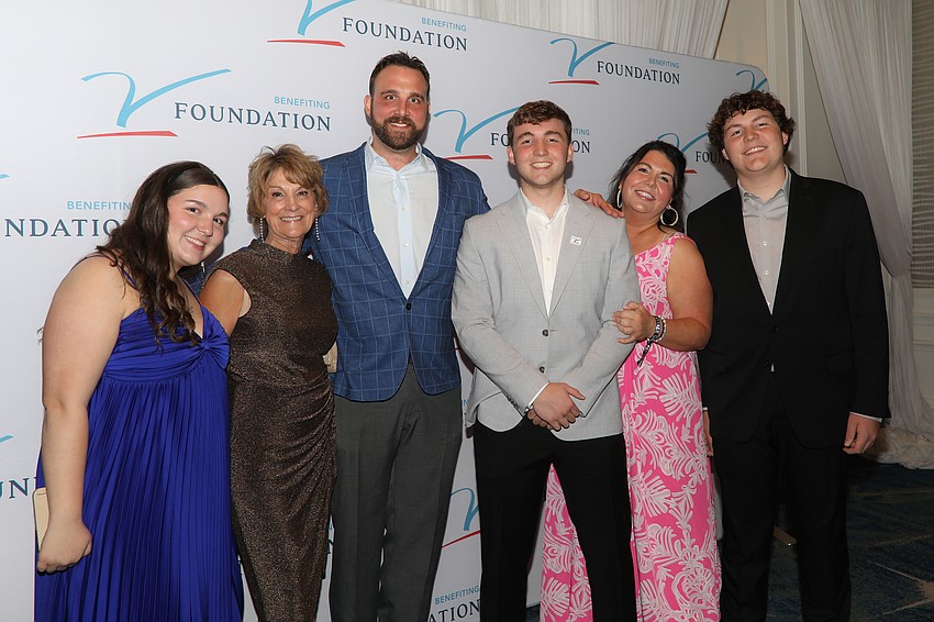 Morgan Robinette, Pam Hatz, Dan Hatz, special guest and cancer survivor Ben Robinette, Jamie Robinette and Jack Robinette