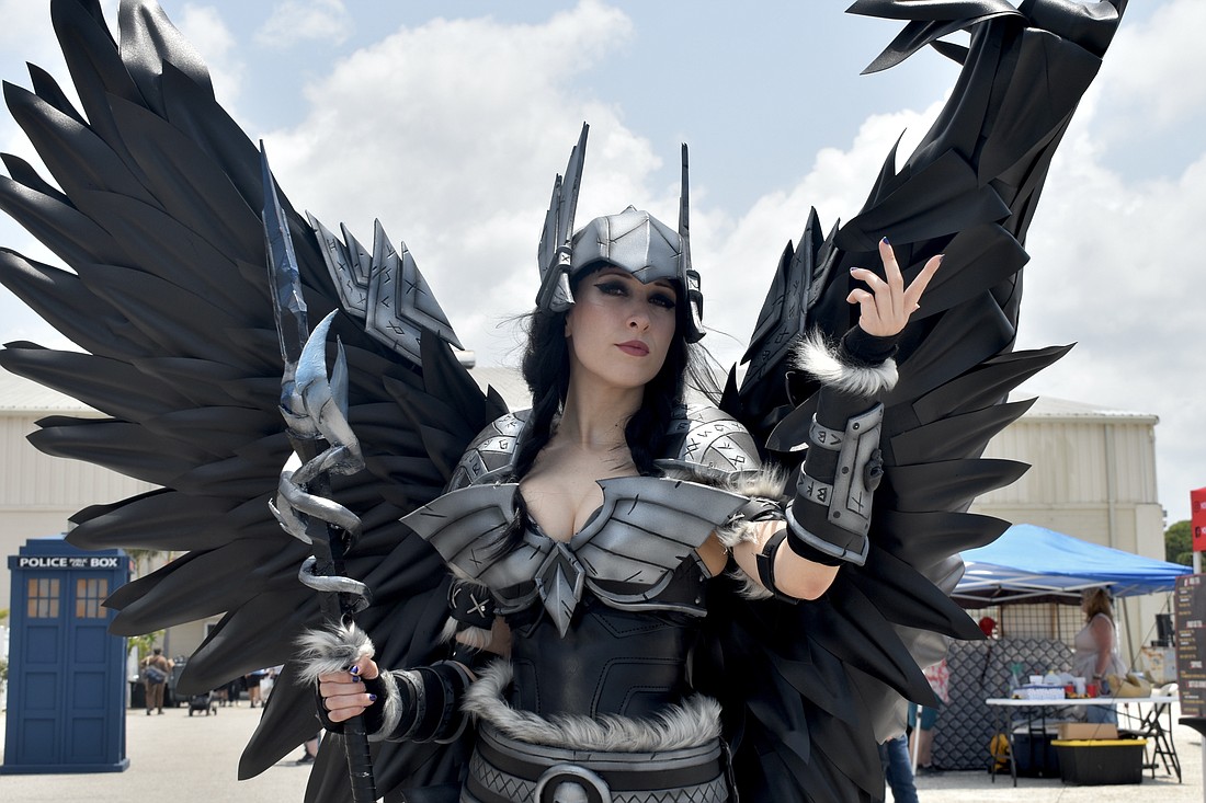 Seneca Puleo came dressed as a Val'kyr from World of Warcraft.