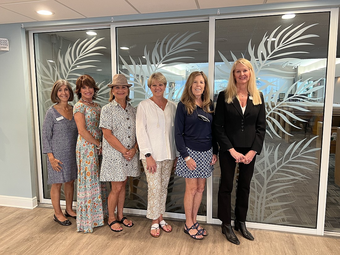 Longboat Key Garden Club officers Susan Loprete, Sharon Meir, Susan Mason, Melanie Dale, Lyn Haycock and Susan Phillips at the 2023 club's Arbor Day Picnic & Annual Meeting.