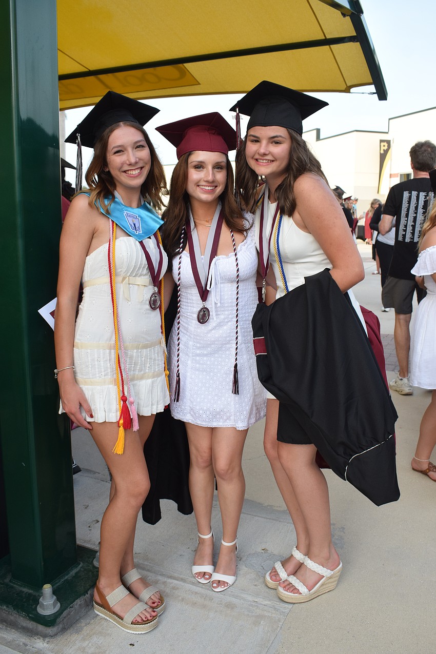Braden River High's Liliana Vazquez, Camryn Jenkins and Alyssa D'Andraia are ready to start their new journeys and move onto college.