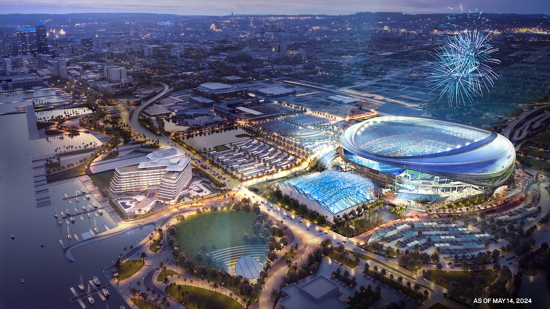 The Jacksonville Jaguars "Stadium of the Future" is shown in this rendering released May 14.