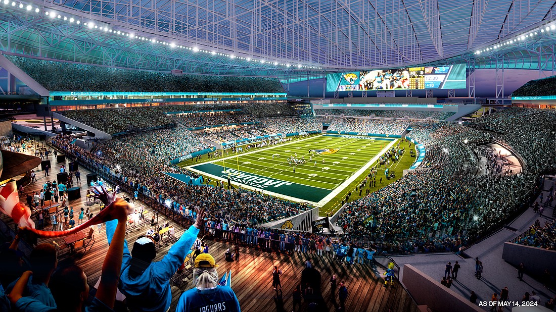 The Jacksonville Jaguars "Stadium of the Future" is shown in this rendering released May 14.