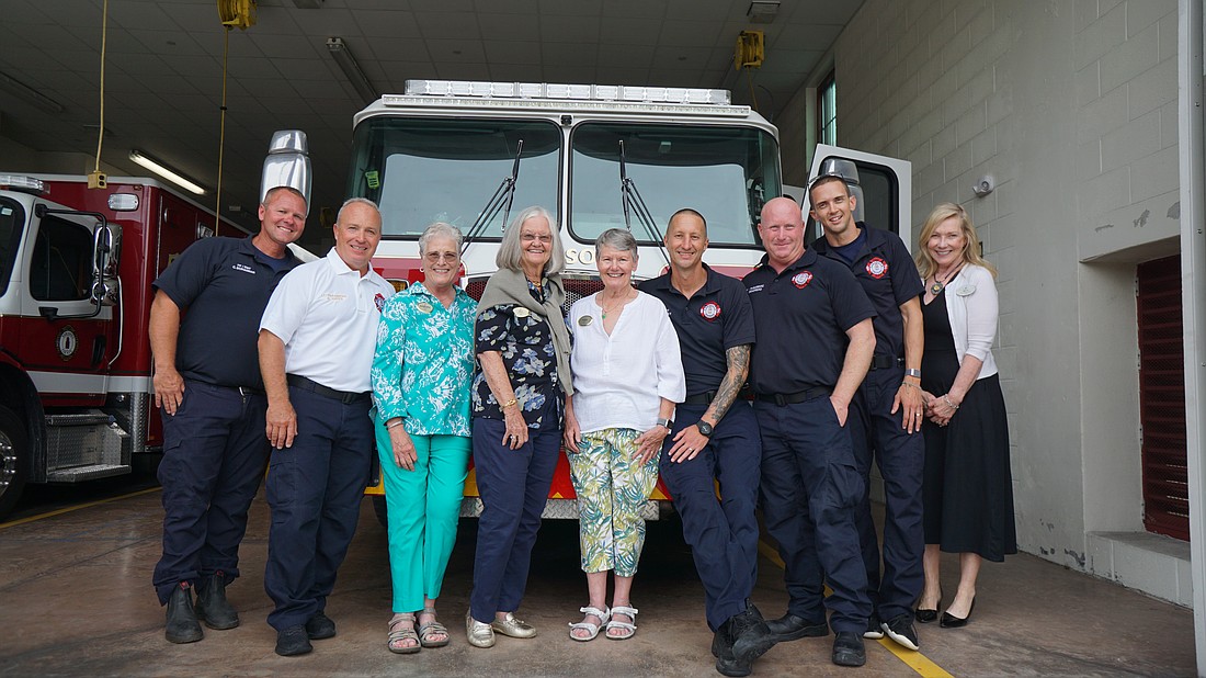 Plymouth Harbor residents treated firefighters at Sarasota County Station 3 to lunch on May 15, 16 and 17.