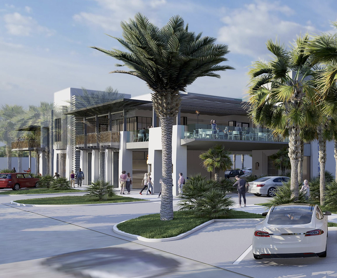 Jax Beach Investment Holdings plans to build offices, retail and a second-story rooftop restaurant in the 100 block of Fifth Avenue North in Jacksonville Beach.