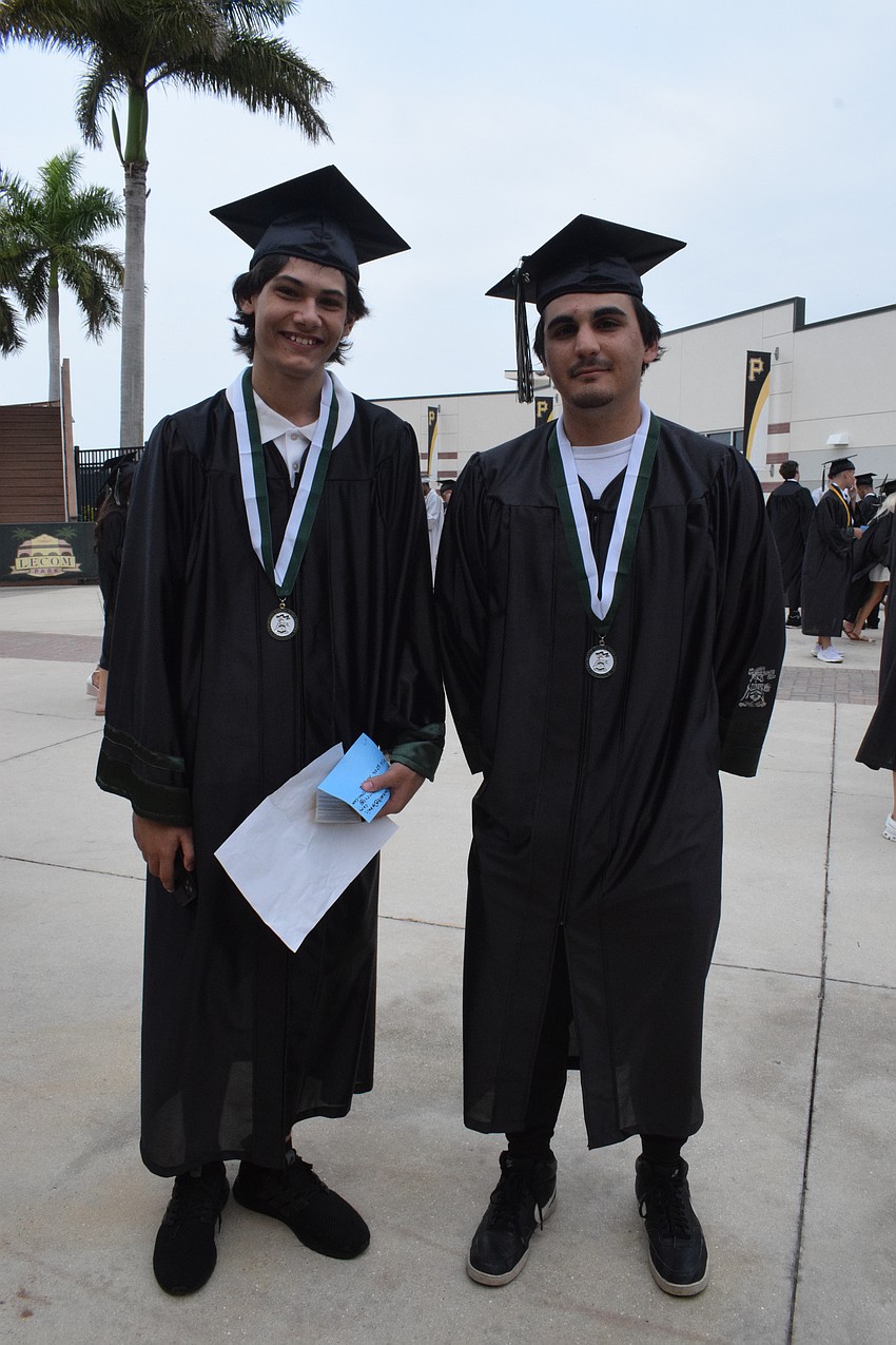 Lakewood Ranch High School's Jaden Campoli and Elvin Karimov both plan to study computer science in college.