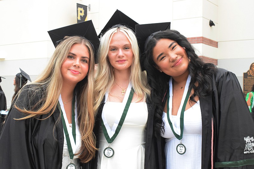 Lakewood Ranch High School's Ashley Taylor, Emersen Turner and Kayla Mayrina, who have been friends since freshman year, say they couldn't have made it to graduation without their friendships.