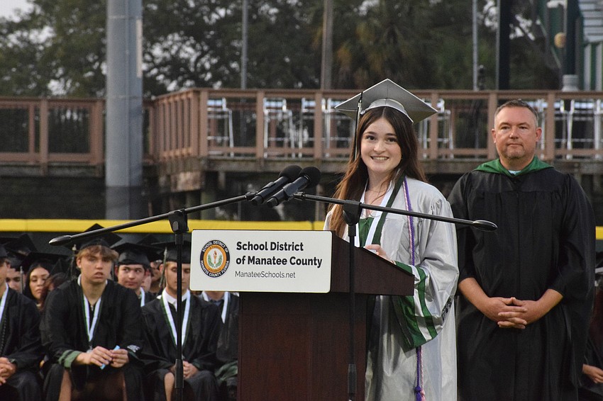 Lakewood Ranch High School's Olivia Chumbley tells her classmates to stop second guessing themselves and go after what they want, even if it scares them.