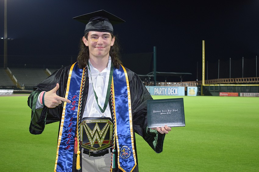 After graduating from Lakewood Ranch High School, Samuel Barr hopes to go to school for broadcast journalist so he can become a WWE commentator.