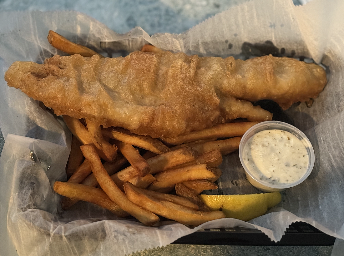 At the Salty Dog be sure to say, "I'll get the fish and chips, extra crispy please."