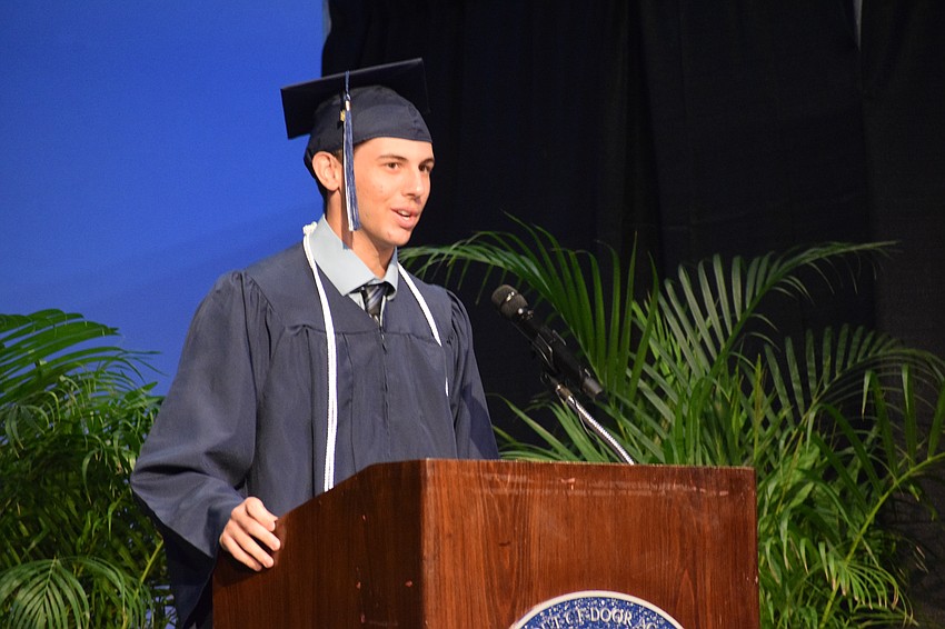 Jacob Kaplan, the Class of 2024's salutatorian, says his class was known as trendsetters in fifth grade and now as the 
