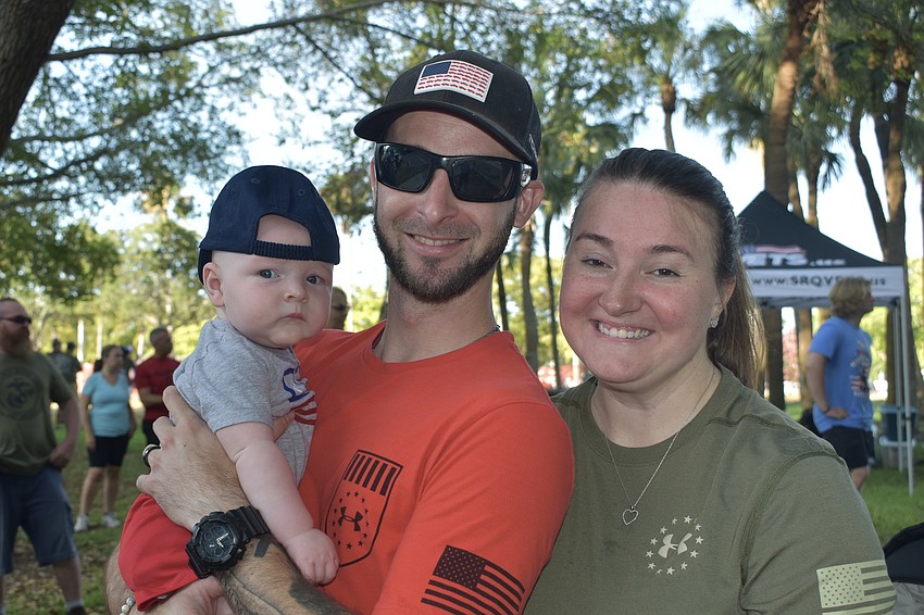 Four-month-old Lucas Dorian, Chris Dorian and Savannah Dorian