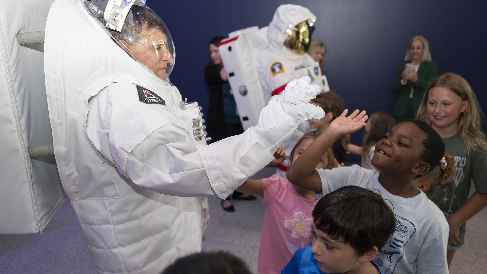 Astronauts for a day: Lowell Lohman and Carl Persis greet Spruce Creek ...