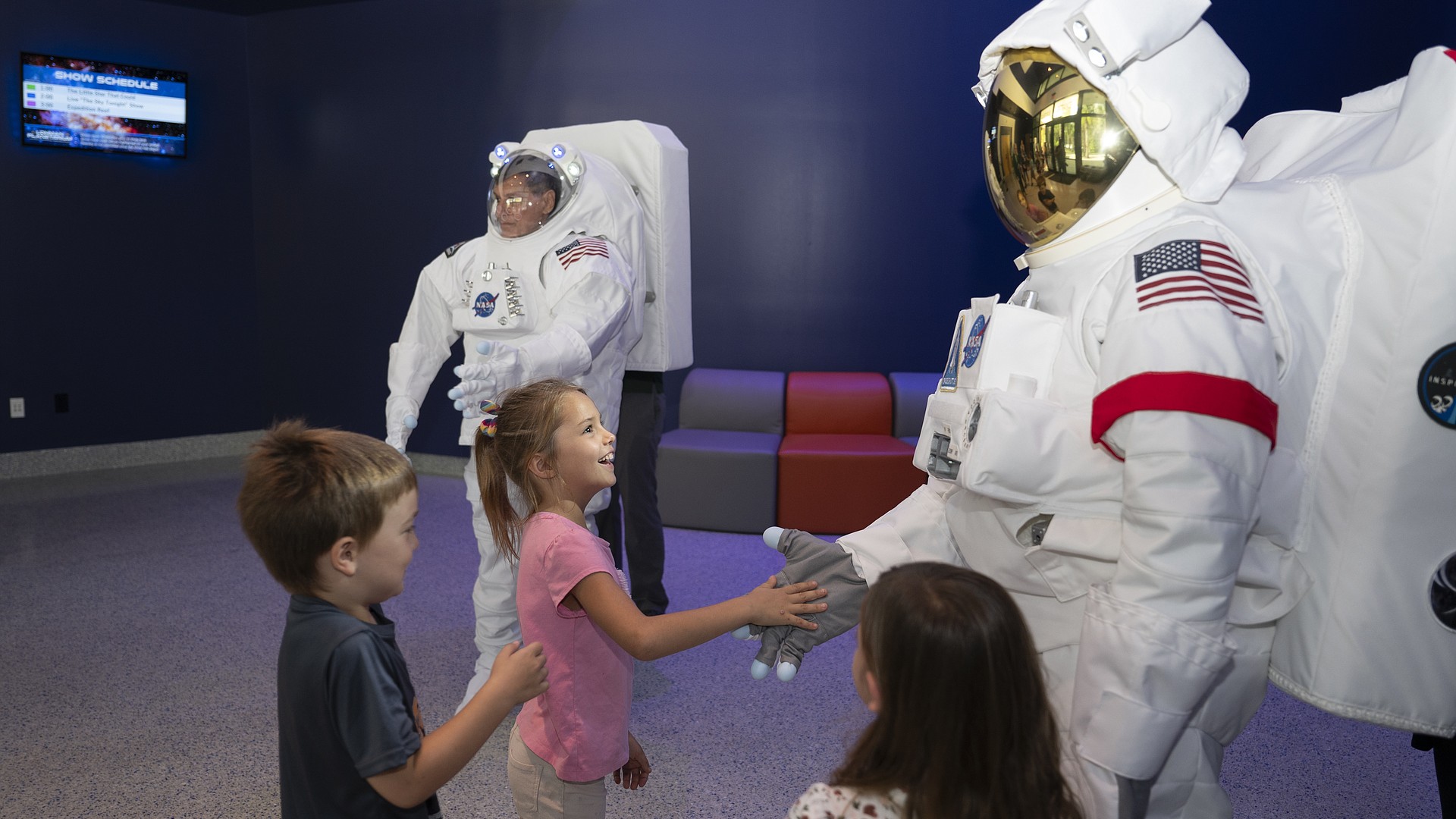 Astronauts for a day: Lowell Lohman and Carl Persis greet Spruce Creek ...