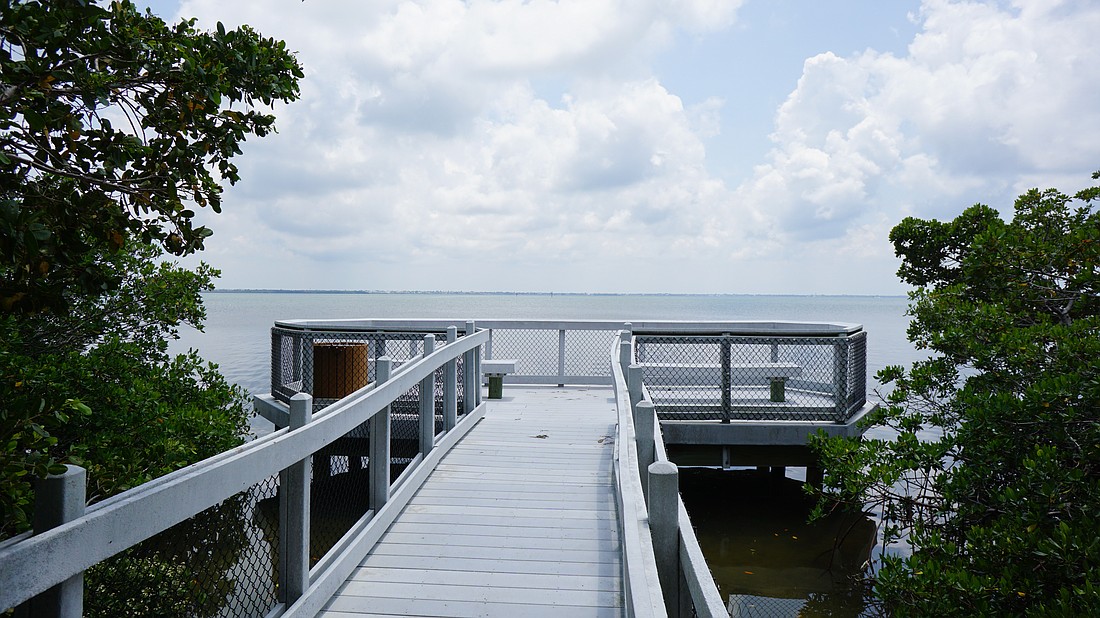 One of the observation decks at Joan M. Durante Park, now made of composite material.