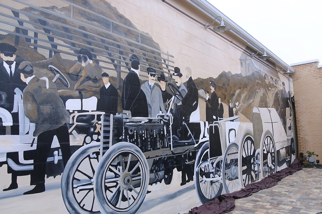 This mural in the downtown — created by artist Thays França — was painted at Ormond Garage in 2020. It was the first in the city’s public art initiative. File photo by Jarleene Almenas