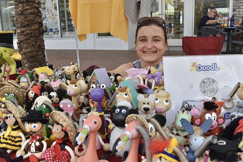 Hana Tiskiewic of Bouncies from Bohemia offered marionettes made in the Czech Republic and Hungary.