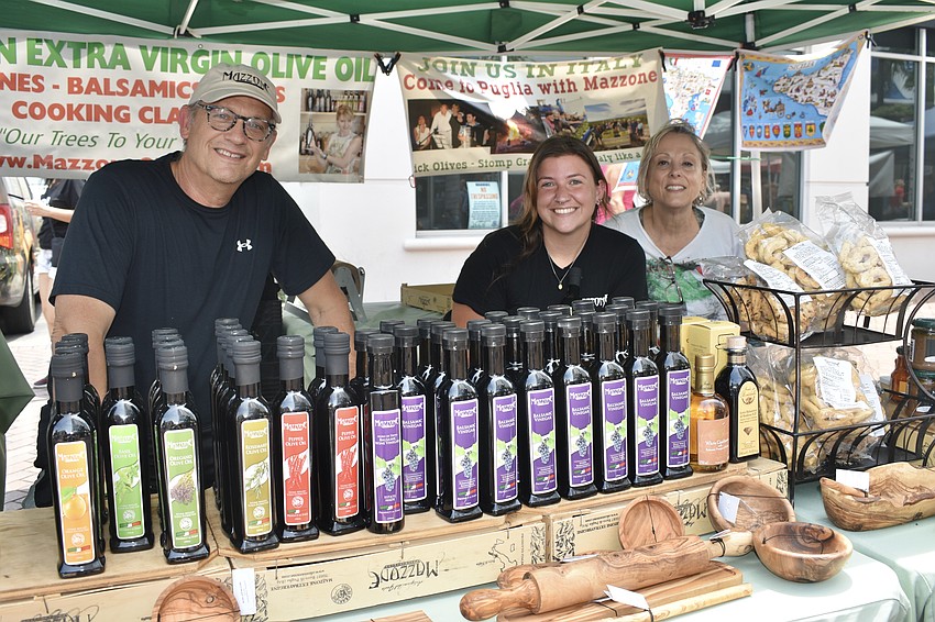 Mike Forbes, Maddie Kissick and Kathy Holder of Mazzone Extravergine