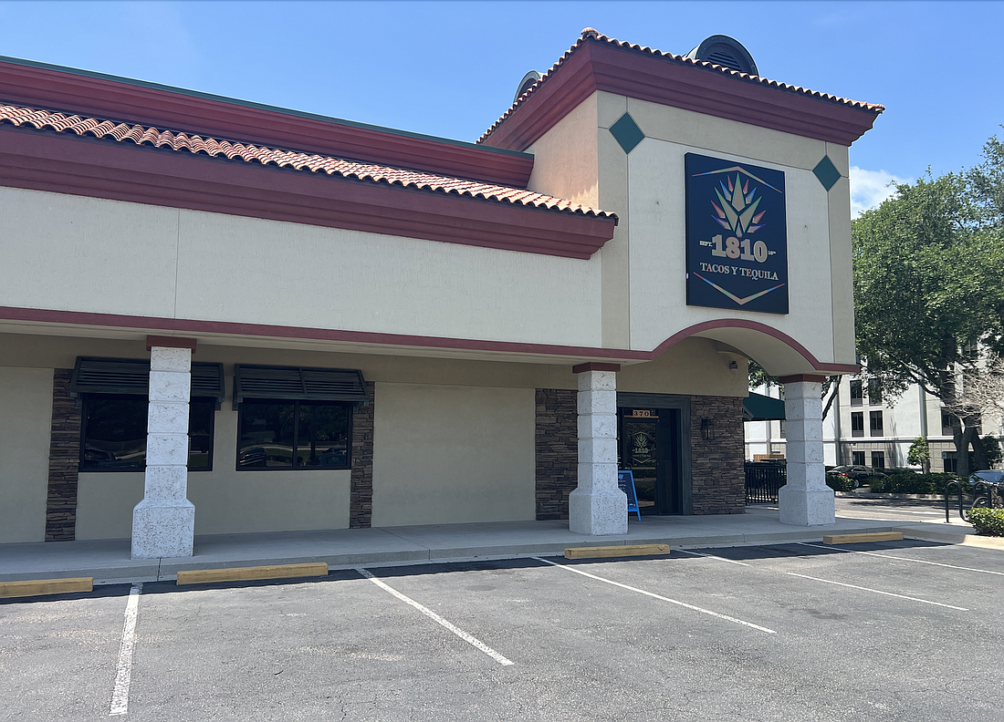 1810 Tacos y Tequila opened June 3 in Marsh Landing Plaza in Jacksonville Beach. It serves lunch and dinner daily.
