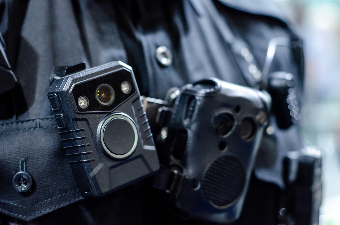 Close-up of police body camera. Photo courtesy of Lutsenko Oleksandr/Adobe Stock